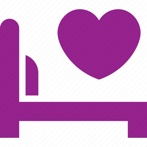 Bed, bedroom, furniture, heart, love, matrimonial icon - Download on Iconfinder