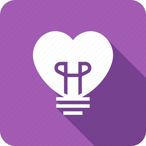 Bulb, heart, lamp, light, lightbulb, love icon - Download on Iconfinder