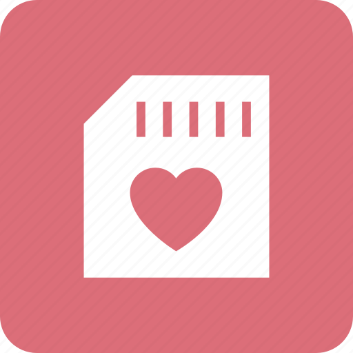 Chip, heartmemorycard, lovecard, memorycard, romanticcard icon - Download on Iconfinder