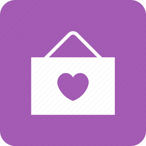 Greeting, hangingboard, heartboard, love, romance icon - Download on Iconfinder