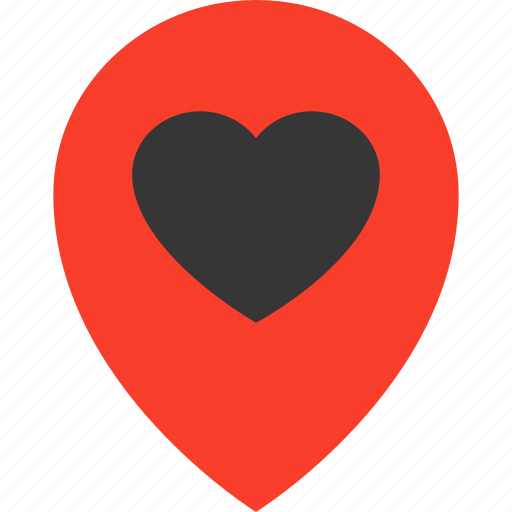 Heart, heartlocator, heartpin, lovepin, lovesymbol, romance icon - Download on Iconfinder