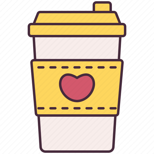 Coffee, love, valentines, mug, romantic, couple, hearts icon - Download on Iconfinder
