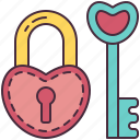 padlock, love, heart, valentines, day, marriage, lock, safety, key