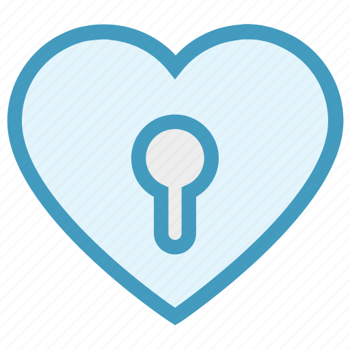 Heart, hole, keyhole, lock, love, romance, valentine icon - Download on Iconfinder