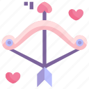 arrow, bow, heart, love, valentine
