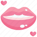 heart, kiss, lip, love, mouth, valentine