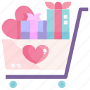 cart, heart, love, shopping, valentine