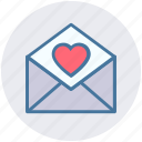 envelope, heart, invitation, invite, message, open, wedding