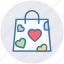 hand bag, heart, love, shopper bag, shopping bag, valentine gift, valentine shopping 