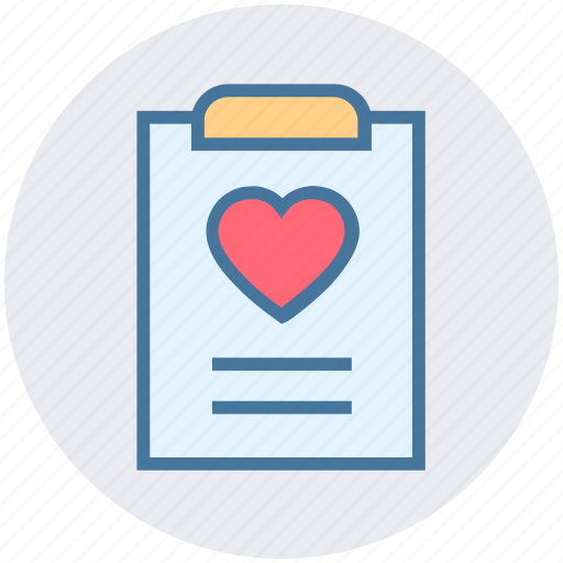 Clipboard, document, favorite, heart, list, love, paper icon - Download on Iconfinder