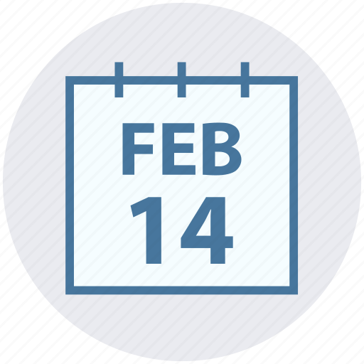 14 february, calendar, date, day, heart, valentine day icon - Download on Iconfinder