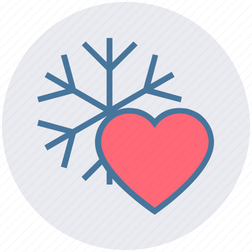 Celebration, cold, heart, love, snow, snowflakes, winter icon - Download on Iconfinder