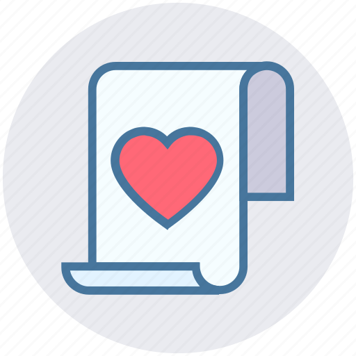 Document, favorite, heart, list, love, paper, valentine icon - Download on Iconfinder