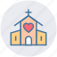 building, chapel, church, church with heart, heart, marriage, wedding 