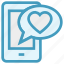 chat, heart, love, message, mobile, talk, valentine 