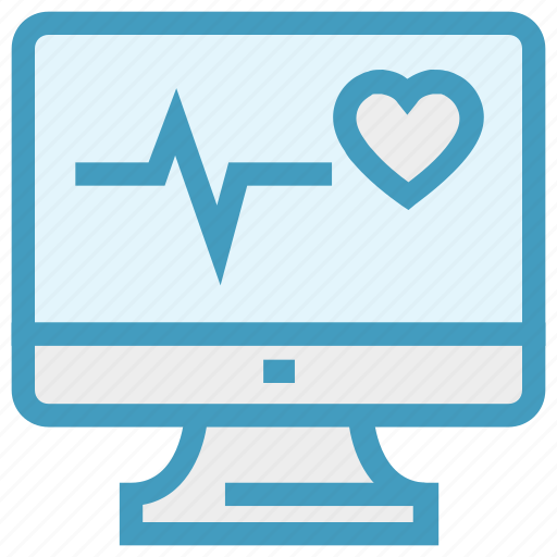 Ecg lcd, ecg monitor, ekg, electrocardiogram, heartbeat, heartbeat screen, lcd icon - Download on Iconfinder