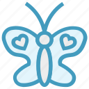 butterfly, greeting, happiness, heart shaped, heart wings, love sign bird