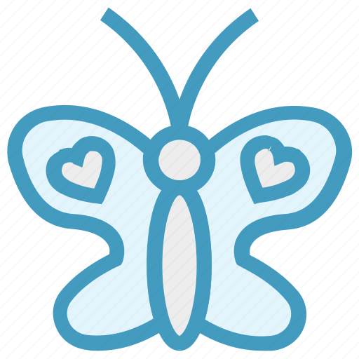 Butterfly, greeting, happiness, heart shaped, heart wings, love sign bird icon - Download on Iconfinder