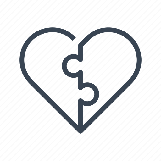 Connected, connection, couple, heart, love, puzzle icon - Download on Iconfinder