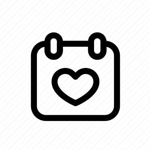 Calendar, couple, heart, love, romantic, valentine, wedding icon - Download on Iconfinder