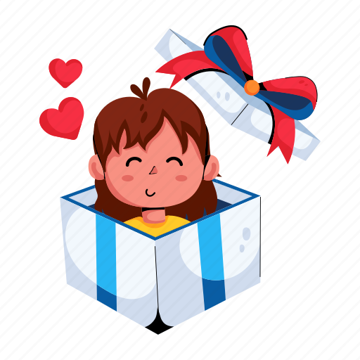 Valentine gift, valentine surprise, romantic gift, surprise gift, valentine present icon - Download on Iconfinder