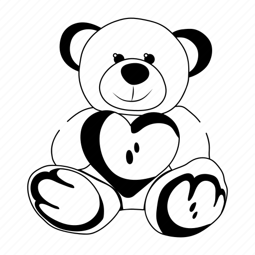 Valentine teddy, teddy bear, teddy toy, soft toy, plush toy icon - Download on Iconfinder