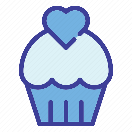 Bread, cake, love, baked, heart, cupcake, bakery icon - Download on Iconfinder