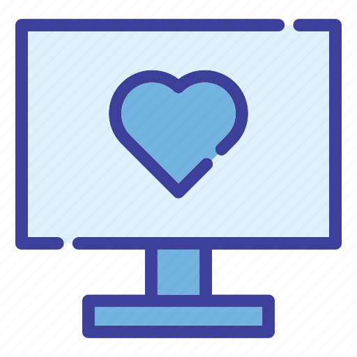 Computer, online dating, love, like, monitor, love and romance, dating app icon - Download on Iconfinder