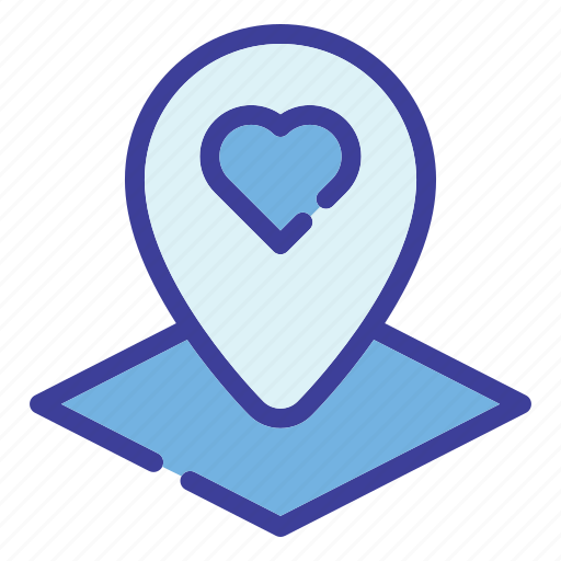 Location, maps, love, find, maps and location, wedding location, heart icon - Download on Iconfinder