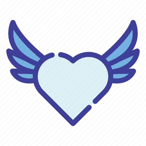 Love, wings, flying, love and romance, valentines day, heart wings, romantic icon - Download on Iconfinder