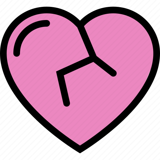 Broken, heart, love, lovers, relationship, valentine's day, wedding icon - Download on Iconfinder