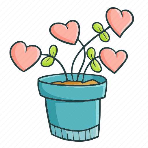 Love, plant, heart, flower, valentine, wedding, romance icon - Download on Iconfinder