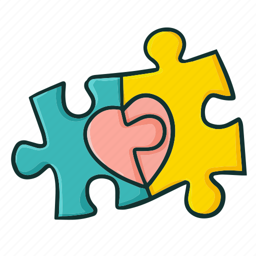 Love, puzzle, heart, valentine, romance, romantic, marriage icon - Download on Iconfinder