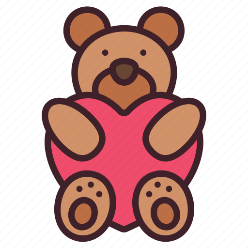 Heart, bear, love, hug, romantic icon - Download on Iconfinder