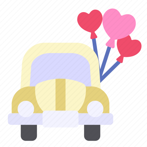 Car, wedding, love, romantic, balloon icon - Download on Iconfinder