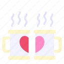 cup, mug, heart, romantic, valentine