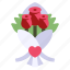 flower, bunch, heart, romantic, valentine 
