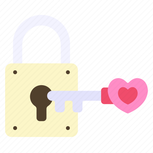 Key, heart, love, valentine, lock icon - Download on Iconfinder