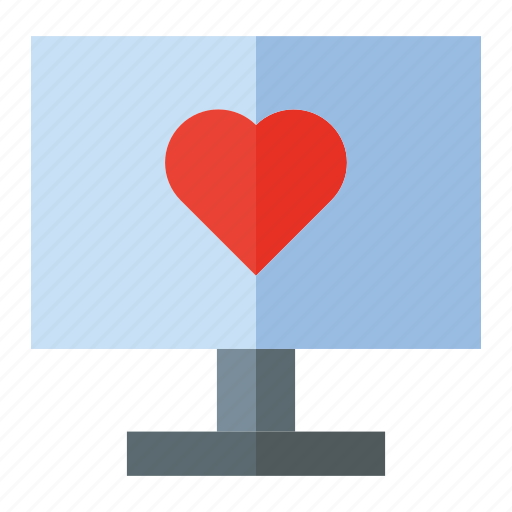 Online dating, love, like, monitor, romantic, love and romance, dating app icon - Download on Iconfinder
