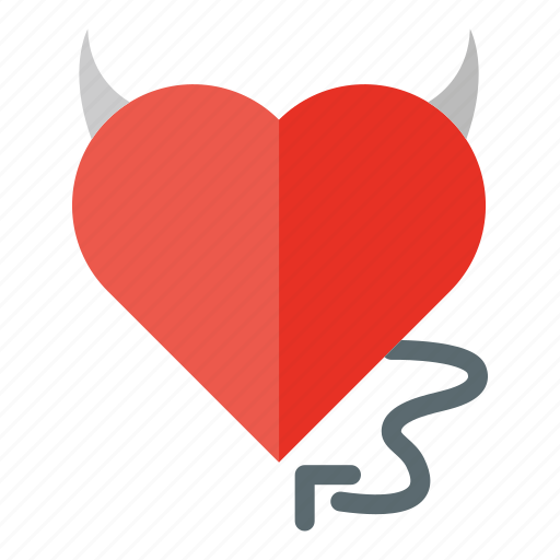 Devil, love, tail, datting app, valentines day, love and romance, heart icon - Download on Iconfinder