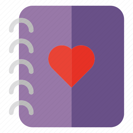 Diary, love, love and romance, valentines day, notebook, love story, valentines icon - Download on Iconfinder