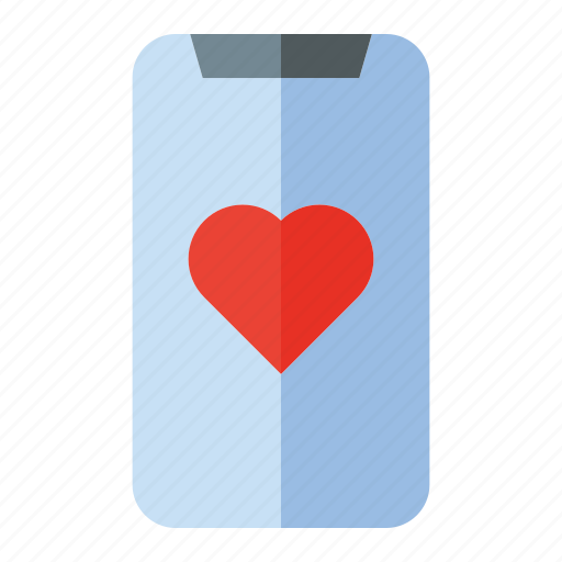 Smartphone, love, valentines day, celebrating, romance, heart, dating app icon - Download on Iconfinder
