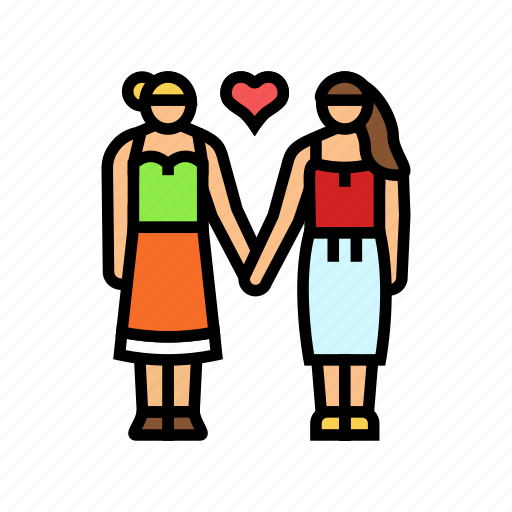 Lesbian, lgbt, couple, love, heart, valentine icon - Download on Iconfinder