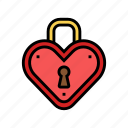 love, lock, heart, valentine, romantic, card