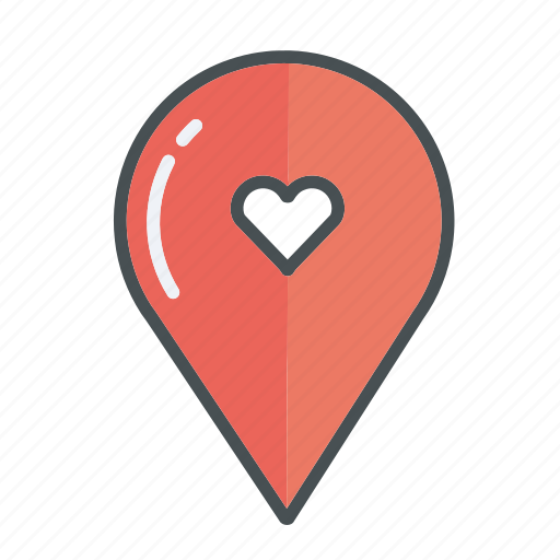 Gps, heart, hearts, love, map, valentine, valentines icon - Download on Iconfinder