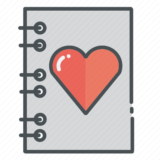 Heart, hearts, letter, love, notebook, valentine, valentines icon - Download on Iconfinder