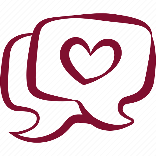 Valentine, love, chat, bubble, heart, message, talk icon - Download on Iconfinder