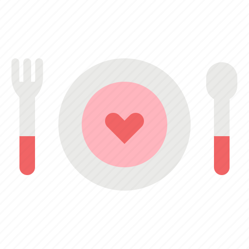Cutlery, dinner, dish, heart, love icon - Download on Iconfinder