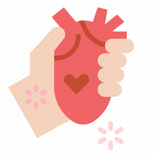 Donate, hand, heart, love, organ icon - Download on Iconfinder