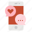 conversation, love, message, phone, romance 